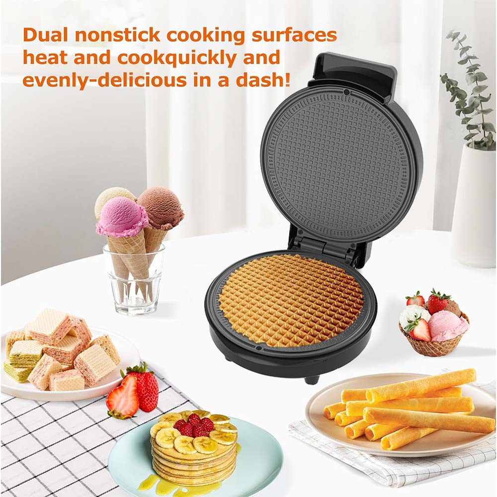 Waffle Cone Maker - Nieuwe 220V huishoudelijke DIY ijshoorntjesmachine, draagbare
