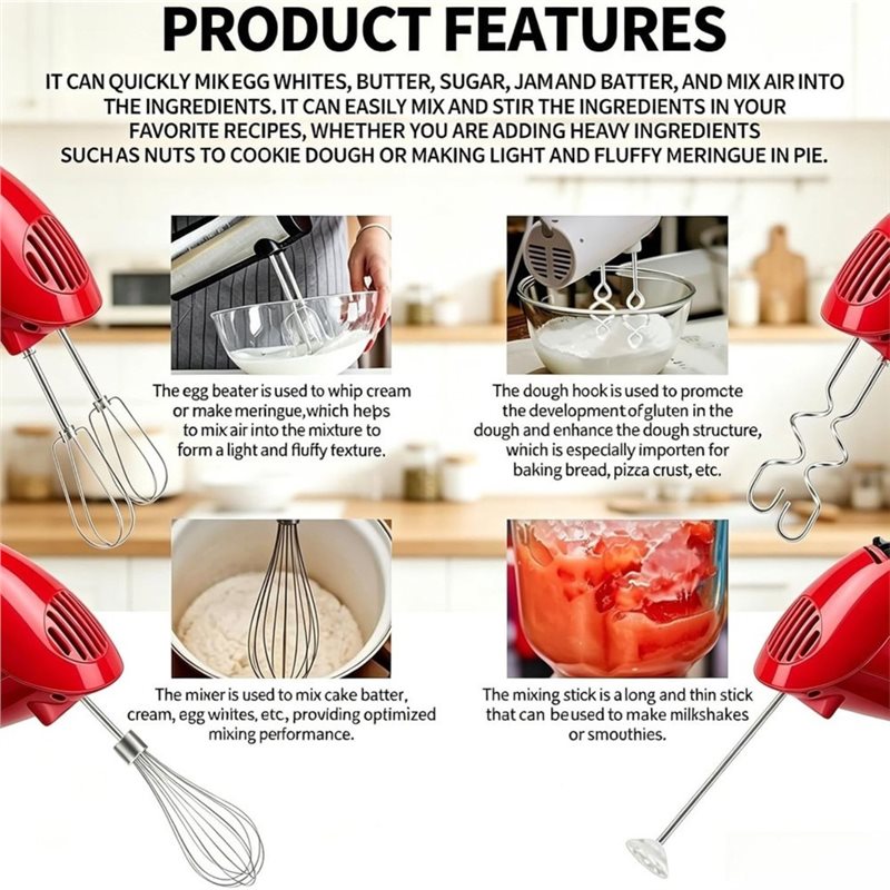 【Betaalbaar】 Set van accessoir - Kitchenaid Mixer Hand Mixer recensie en prijs