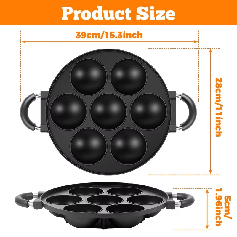 7-delige aluminiumvorm voor pa - Takoyaki Grill Plate recensie en prijs